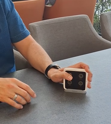 InstaServe table console being used by a hospitality guest